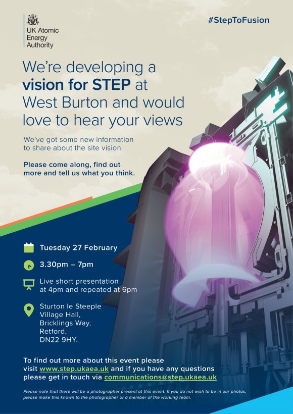 STEP Sturton le Steeple Vision launch community event Tuesday